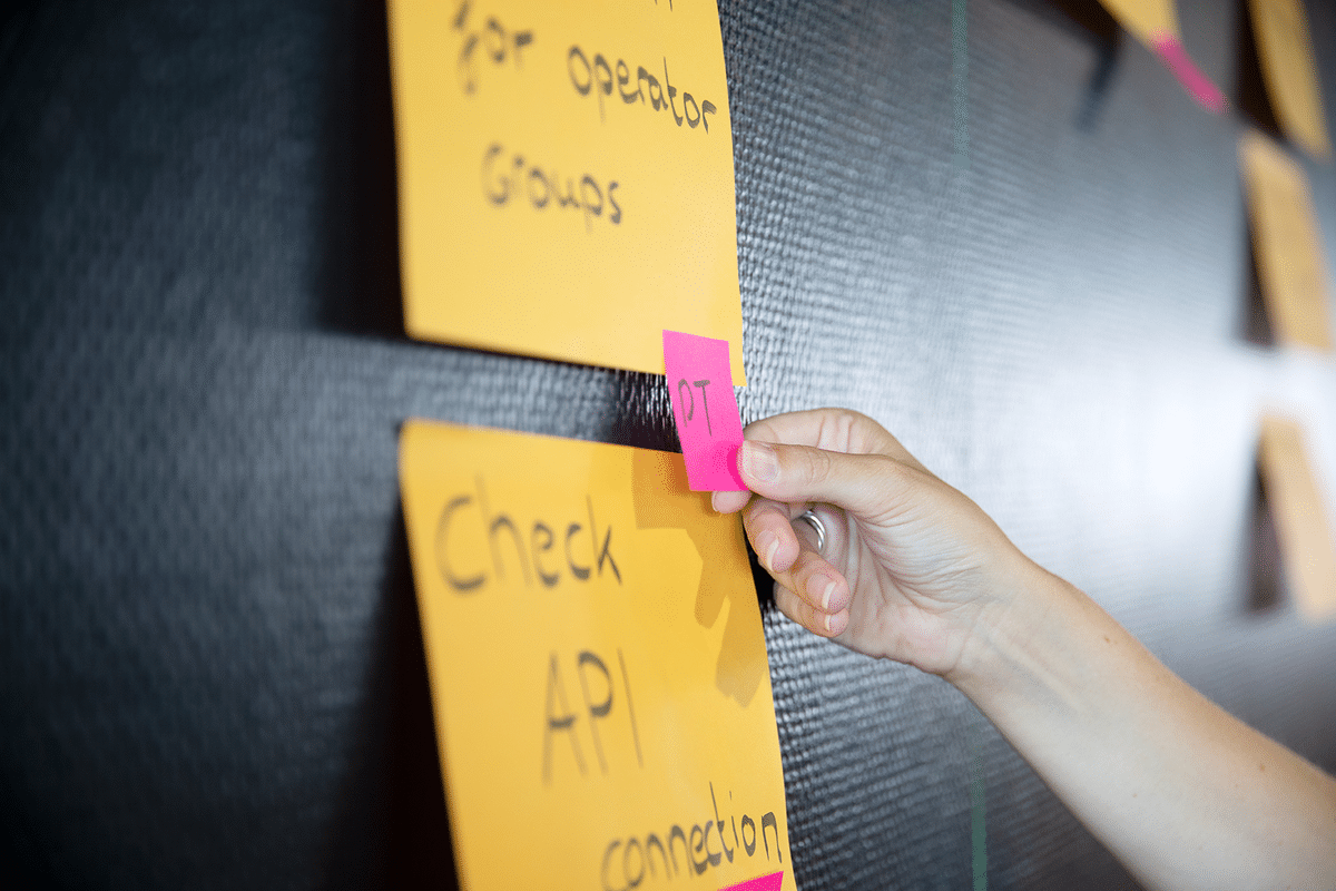 Working agile with post-its